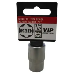 Soquete TORX E-18 Femea com engate de 1/2" x 38mm
