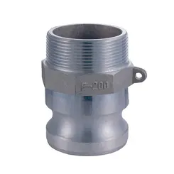 Adaptador Camlock Macho x Macho Tipo F 2" x  2" Alumínio