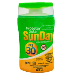 Protetor solar Sunday fator 30 fps ação repelente de 120 mL