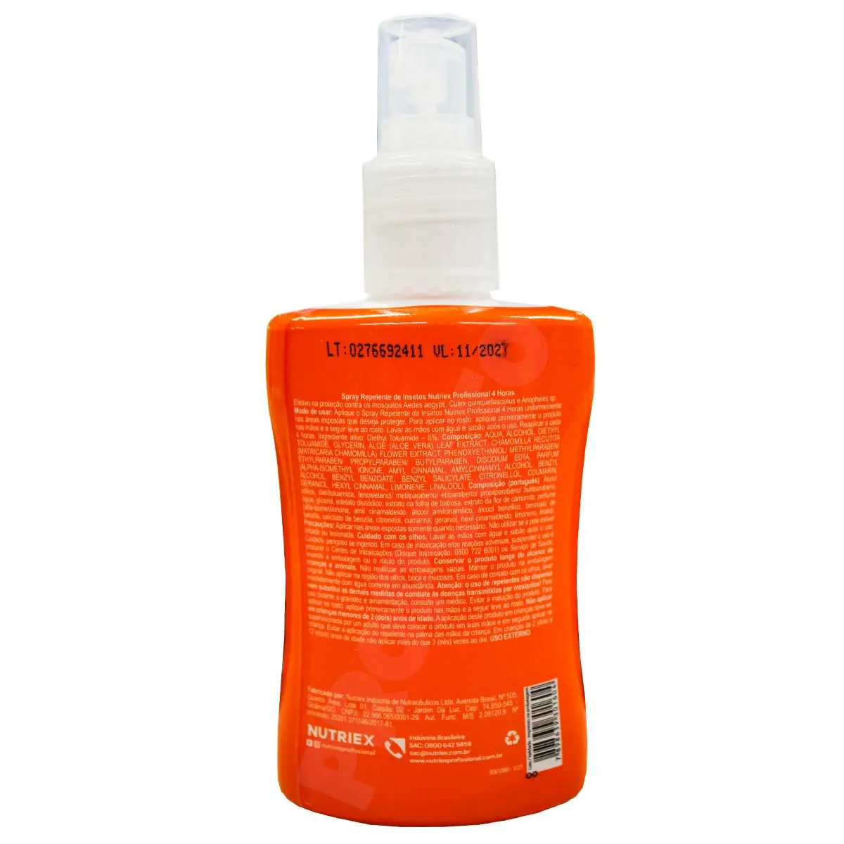 Spray Repelente de Insetos 4h Oil Free 100ml NUTRIEX