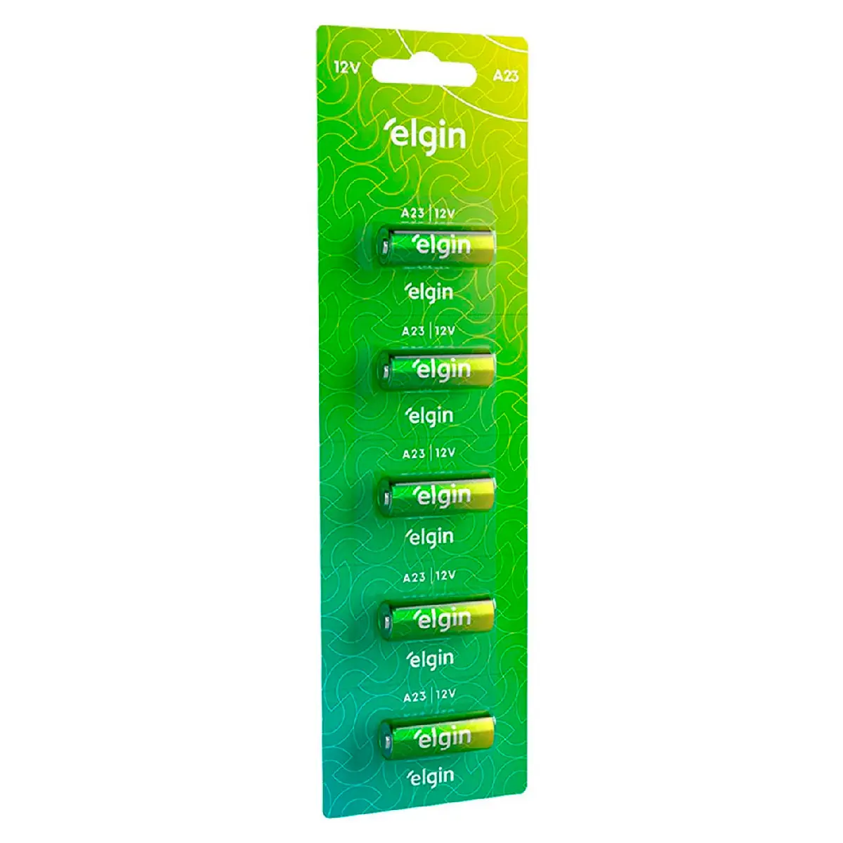 Bateria Alcalina A23 Cartela com 5 Unidades Elgin 12V Pilha