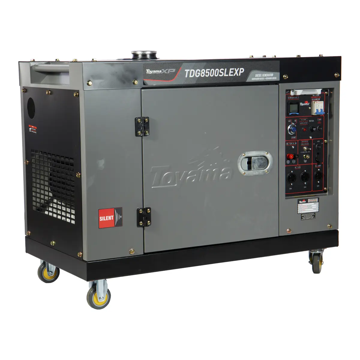 Gerador de Energia a Diesel 7kvA Cabinado Mono 115/230V Part. Elétrica TDG8500SLEXP Toyama