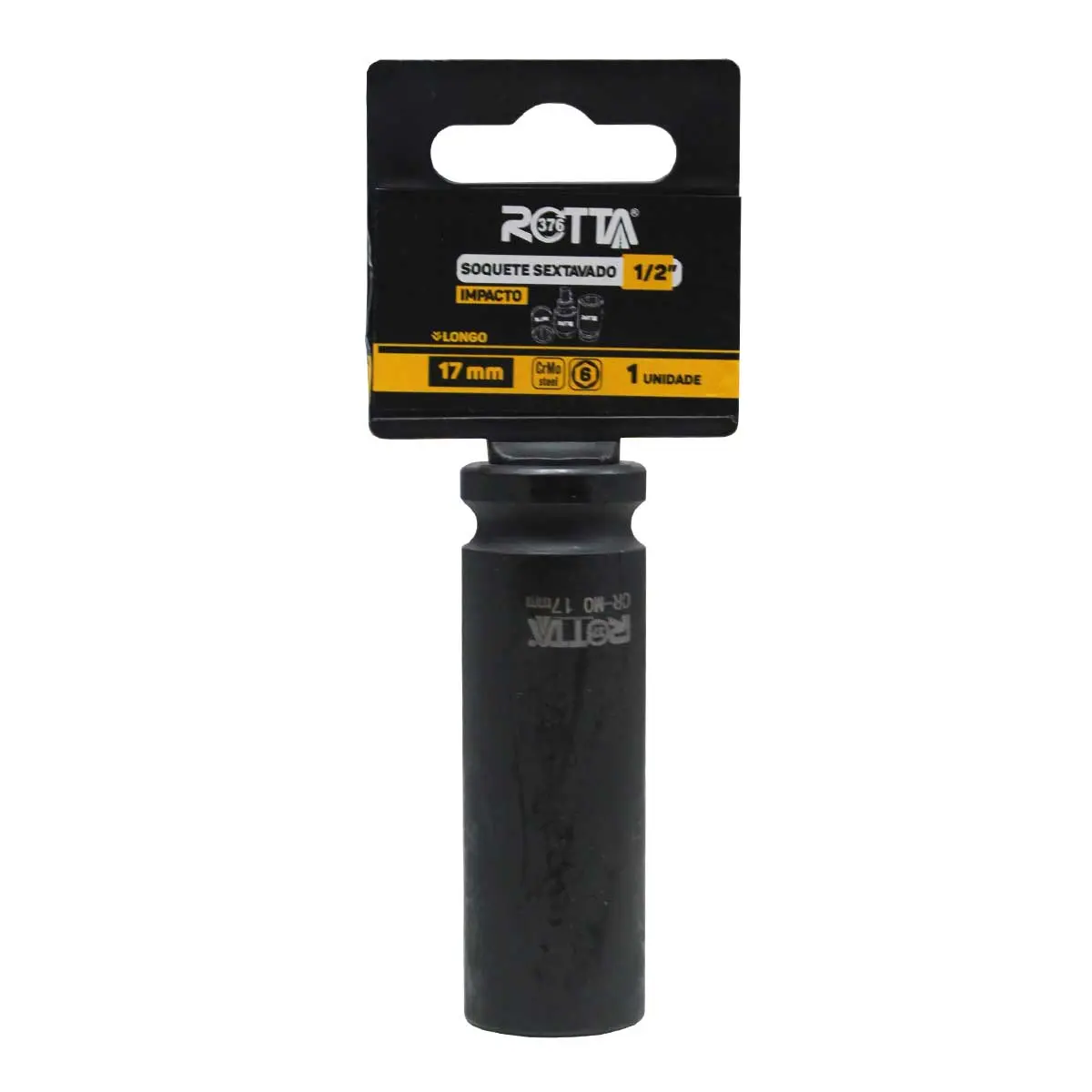 Soquete Sextavado 1/2" x 17mm Longo Impacto