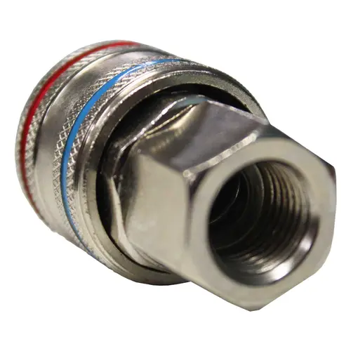 Engate Rápido de Ar 1/4 NPT Fêmea em Metal