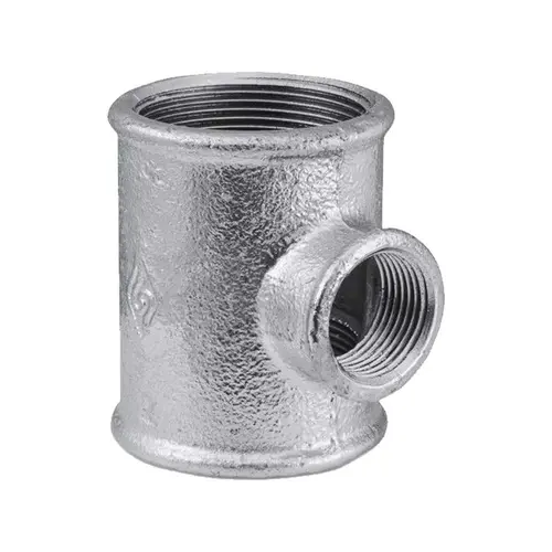 Tee Redução Galvanizado 1x1/2" BSP Rosca Fêmea