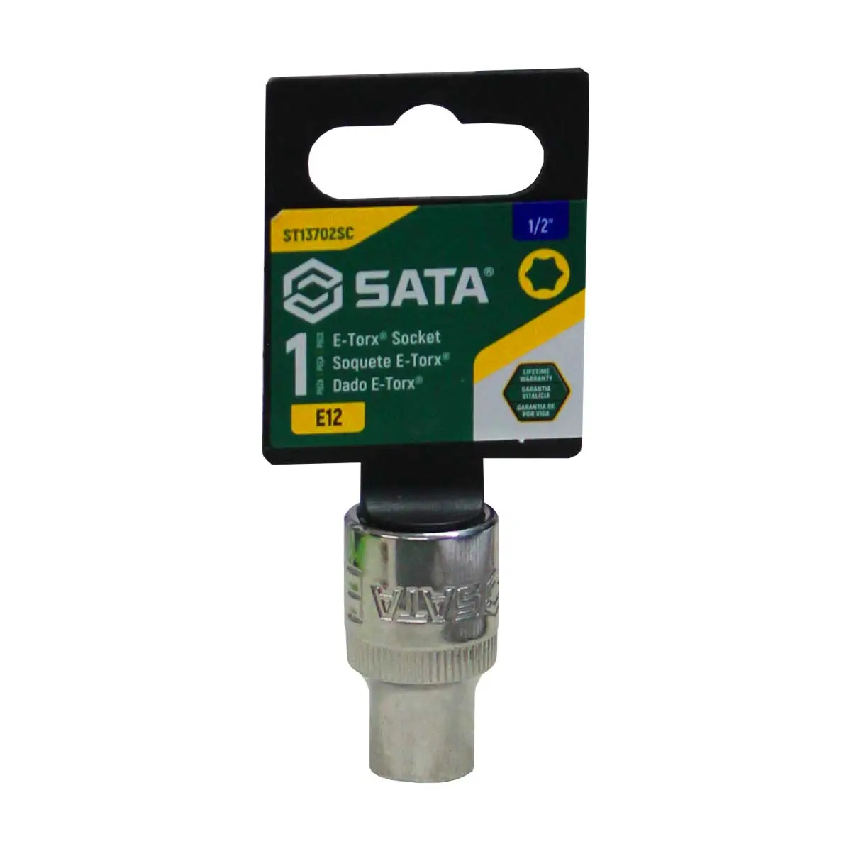 Soquete Torx Fêmea E-12 1/2" Encaixe SATA