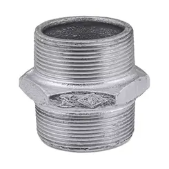 Niple Duplo Galvanizado 1" BSP - Conexão Rosca Macho
