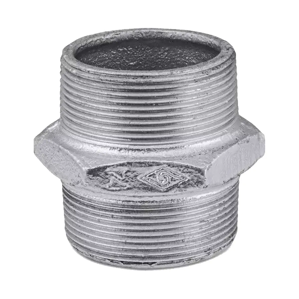 Niple Duplo Galvanizado 1" BSP - Conexão Rosca Macho