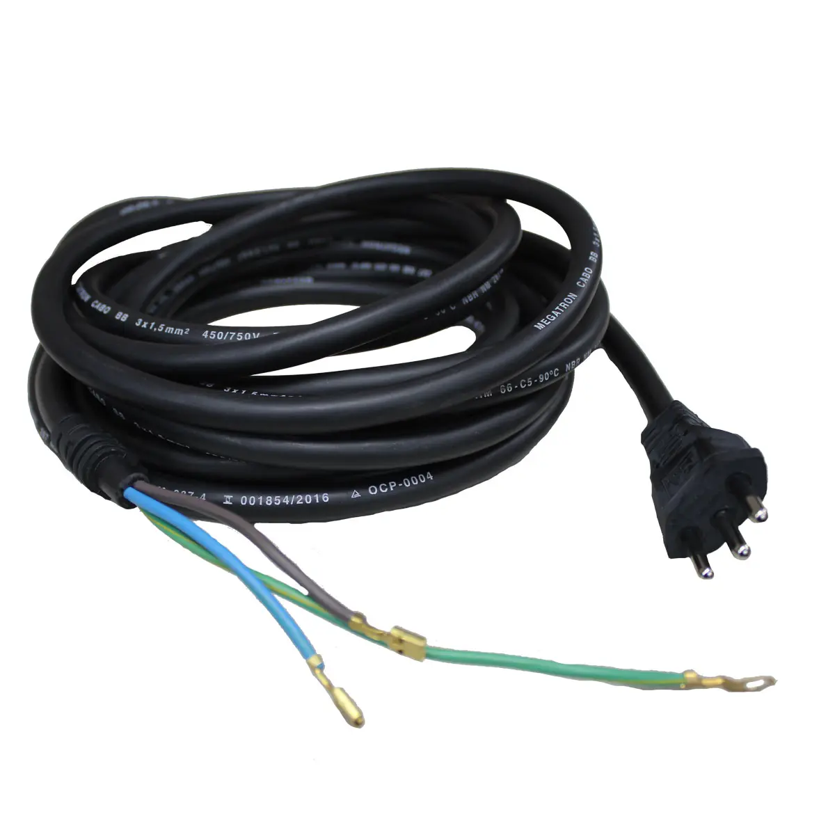 Cabo Elétrico 3x1,5mm 127V com Mufla 5,5m