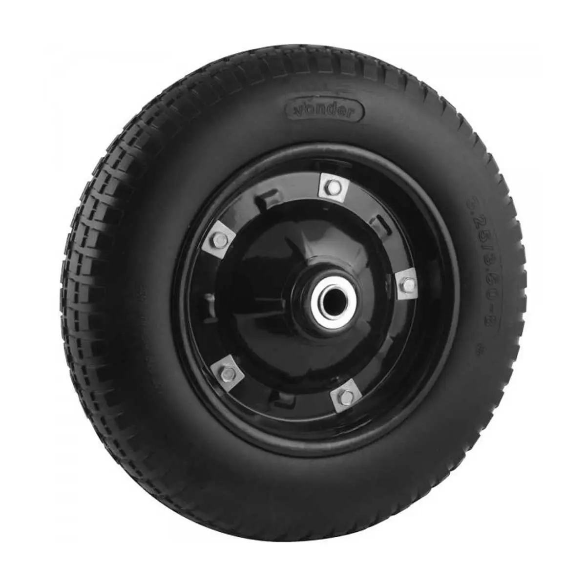Roda Completa Pneu Maciço 8" Furo 5/8 Vonder