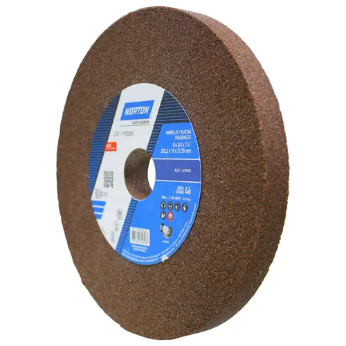 Rebolo Reto 8" x 3/4" Grão 46 Marrom Norton