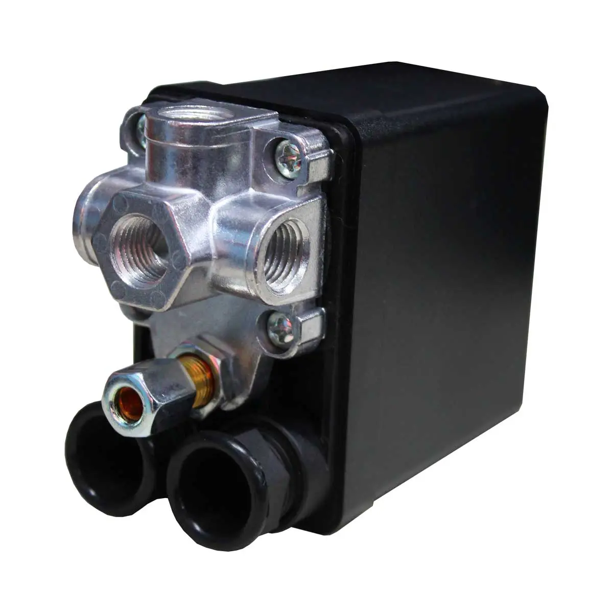 Pressostato 100-140psi 4 Vias com Chave On-Off