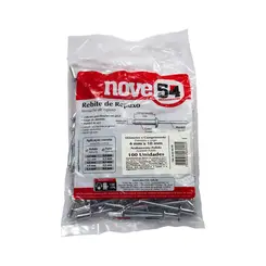 Rebite Alumínio 4x10 mm C/100 Peças  Nove54