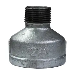 Luva Galvanizada Macho/Fêmea Redução 2" x 1"