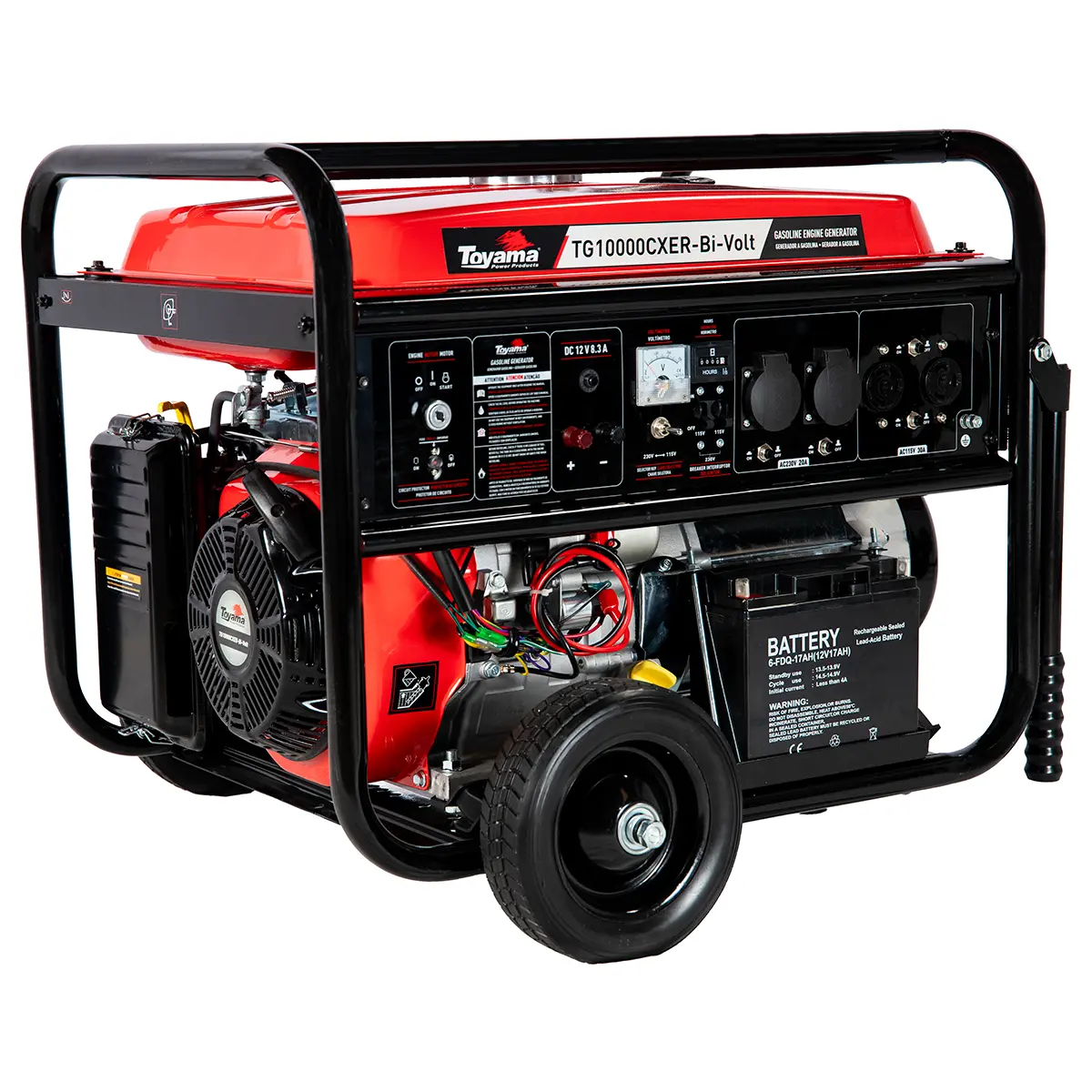 Gerador a Gasolina 8,0kva Toyama 115/230V Monofasico TG10000CXER