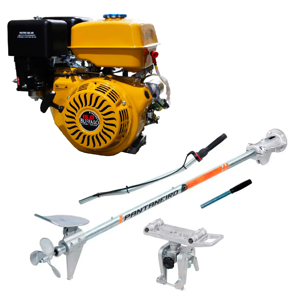 Rabeta Master Plus Pantaneiro 2,2m Motor a Gasolina Buffalo 15 cv BFG