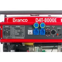 Gerador de Energia a Gasolina 6,5 kva Monofásico 110/220V Branco B4T-8000