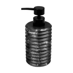 Dispenser de Sabonete Líquido Luxo Sanfonado Preto tipo Cerâmica Kala