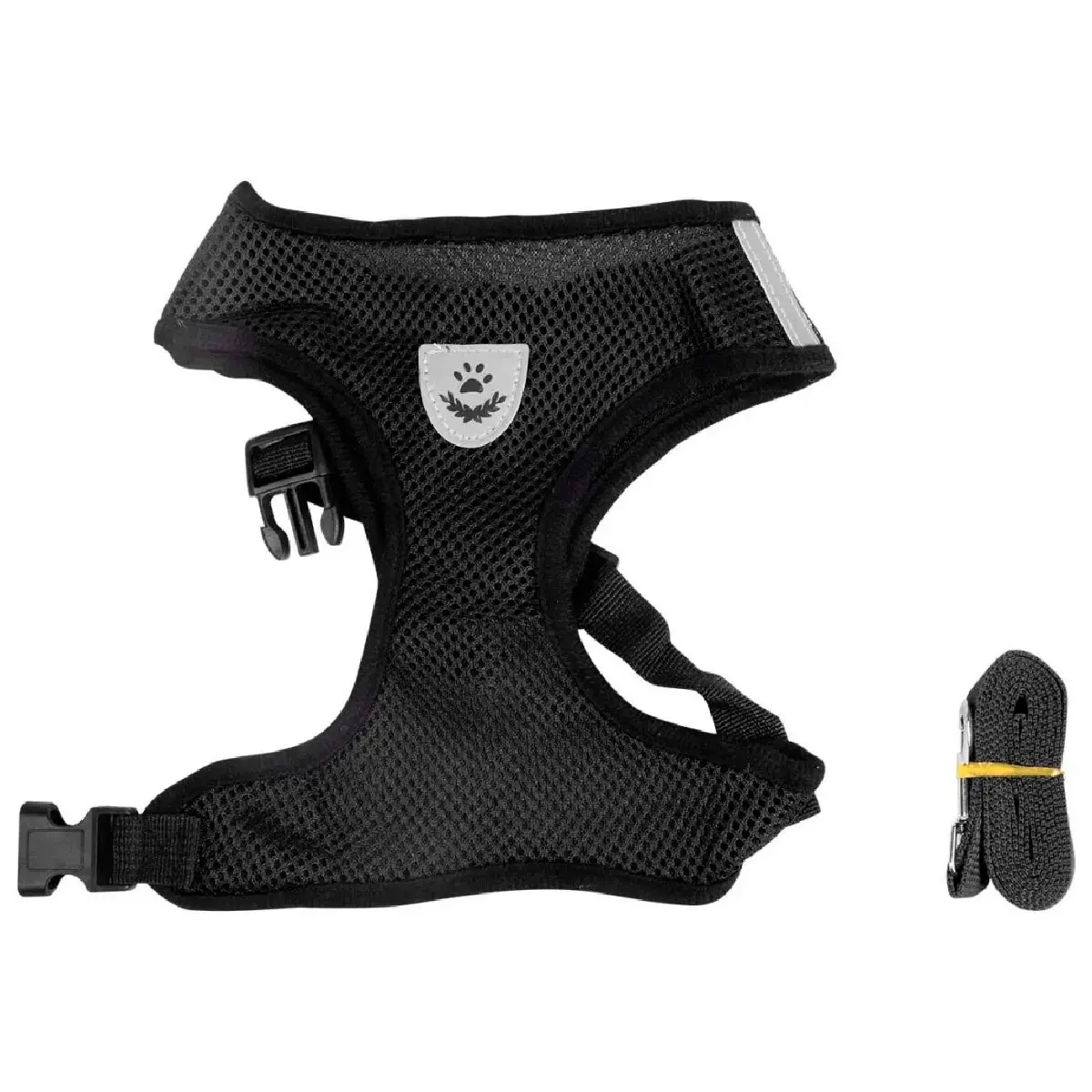 Guia Peitoral para Porte Pequeno Preta M 5Kg Kala