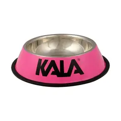 Tigela para Pets em Aço Inox Rosa 30cm Kala