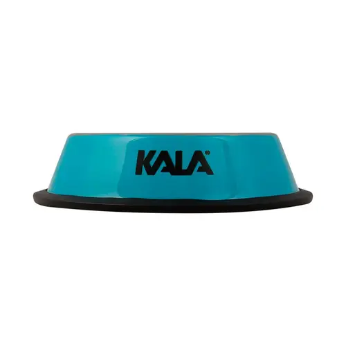 Tigela para Pets em Aço Inox Azul 22cm Kala