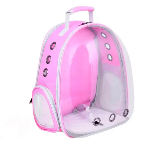 Mochila de Transporte Cabana Expansível para Pet Rosa Kala