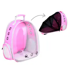 Mochila de Transporte Cabana Expansível para Pet Rosa Kala