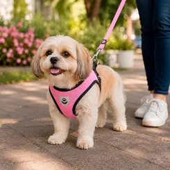 Guia Peitoral para Porte Pequeno Rosa G 7Kg Kala