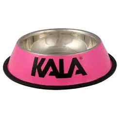Tigela para Pets em Aço Inox Rosa 22cm Kala