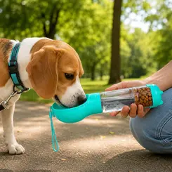 Garrafa Multifunção para Pet 3 em 1 300ml Kala cães e gatos