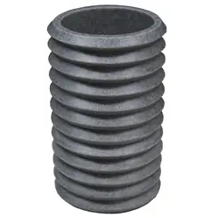 Porta Escova de Dentes Luxo Sanfonado Cinza tipo Cerâmica Kala