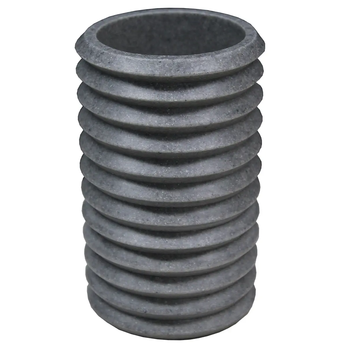 Porta Escova de Dentes Luxo Sanfonado Cinza tipo Cerâmica Kala