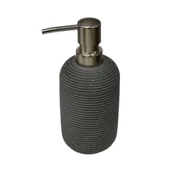 Dispenser Luxo Sabonete Líquido Redondo Cinza tipo Cerâmica Kala