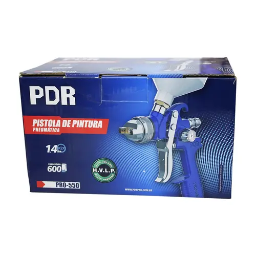 Pistola Pintura Gravitacional HVLP PRO-535 0,8 mm 125 ml PDR