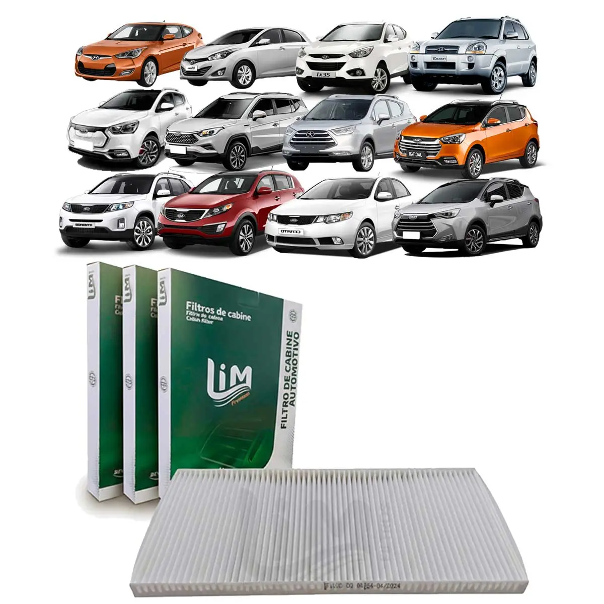 Filtro Ar Condicionado para Cabine para Hyundai, Kia, Jac