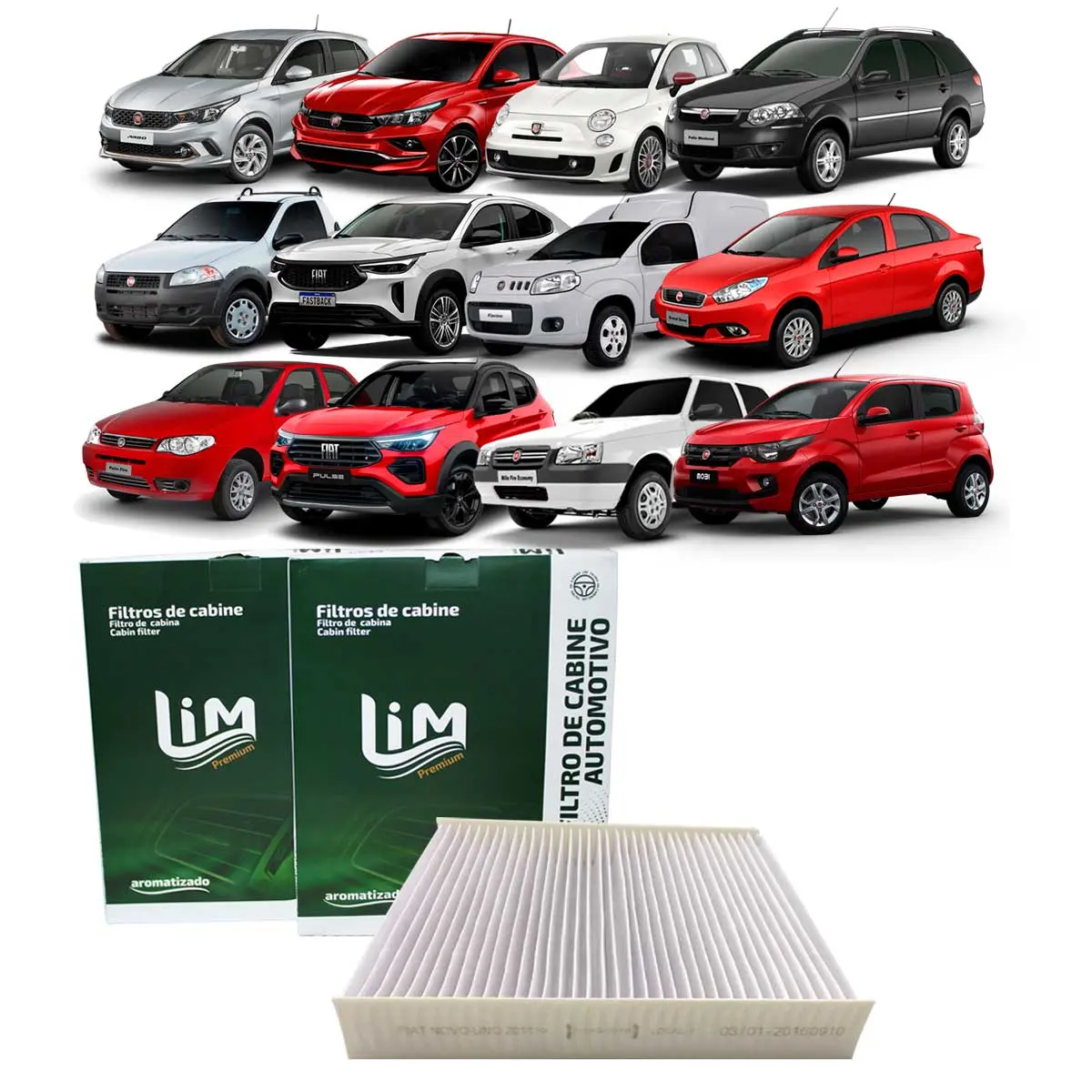 Filtro Ar Condicionado para Cabine para Modelos Fiat
