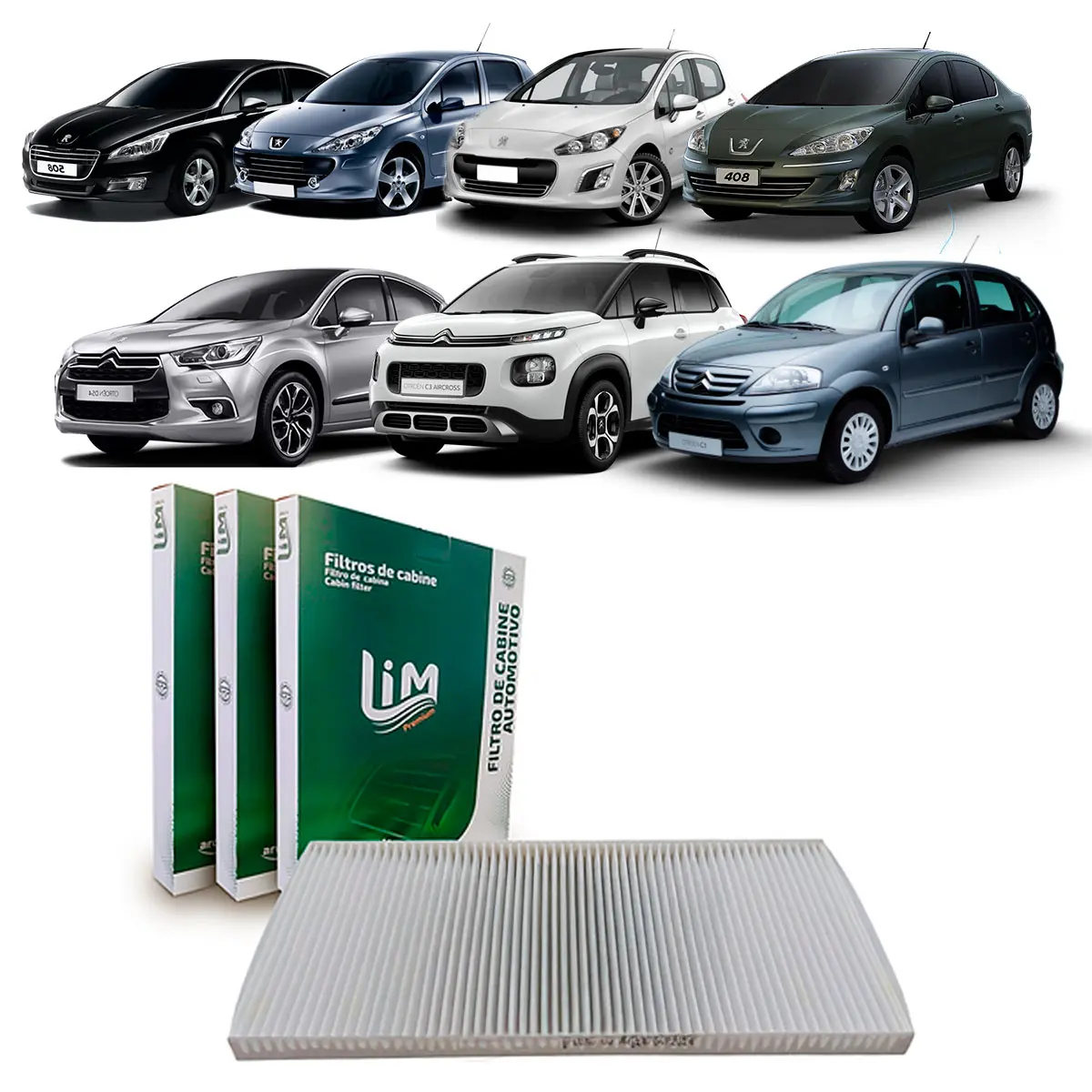 Filtro Ar Condicionado para Cabine para Peugeot e Citroen
