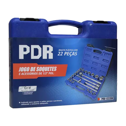 Jogo de Soquetes e Acessórios 1/2" PDR Pro