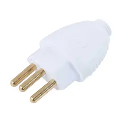 Plugue Macho 2P+T Branco 20A