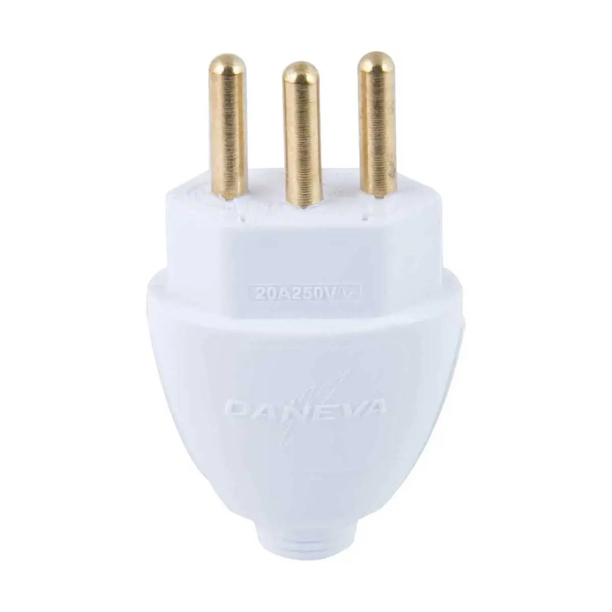 Plugue Macho 2P+T Branco 20A