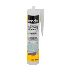 Borracha de Silicone Acético Transparente 256 g Vonder