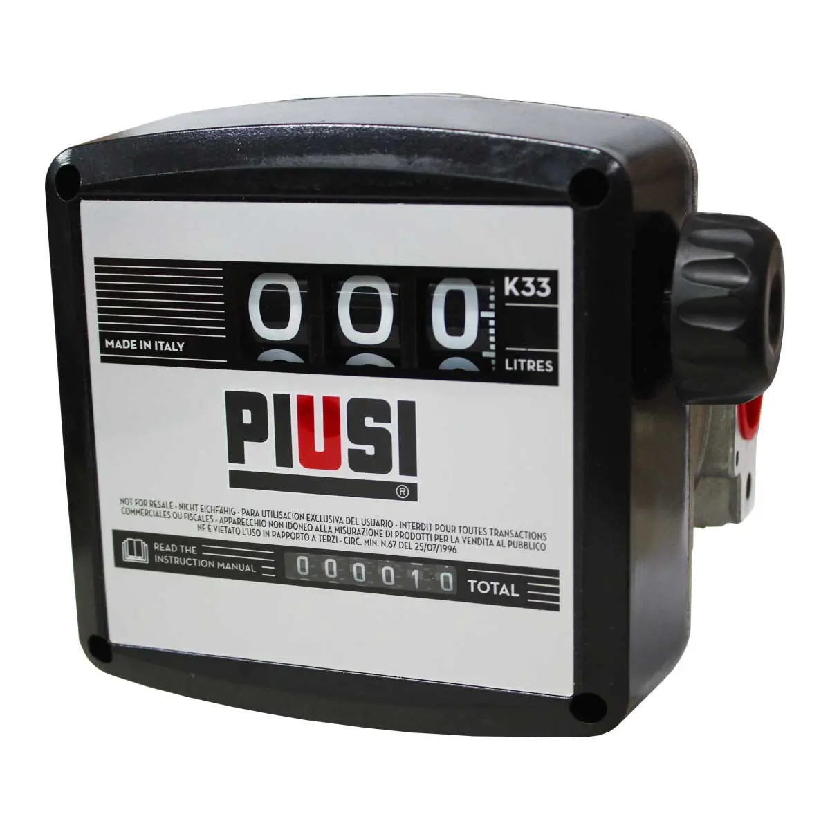 Medidor Mecânico PIUSI 3 Dígitos para Diesel Biodiesel e Querosene 120 L/min