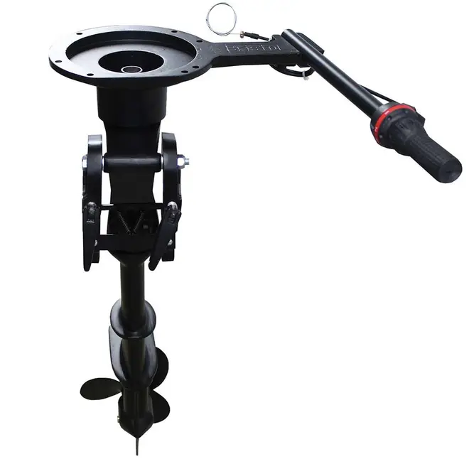Rabeta Vertical Bristol Alumínio Preta para Motor 6,5 cv Eixo 7/8"