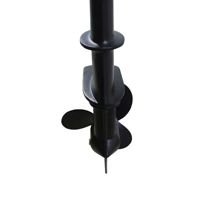 Rabeta Vertical Bristol Alumínio Preta para Motor 6,5 cv Eixo 7/8"
