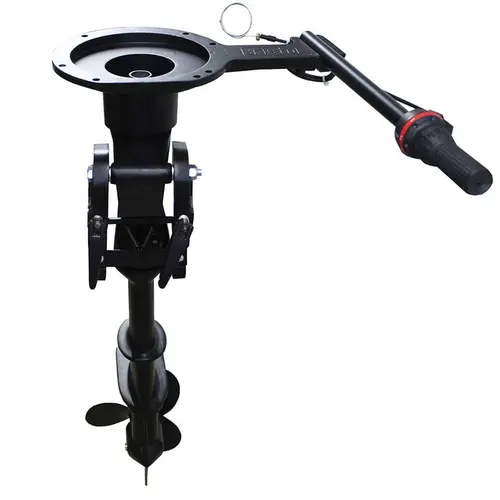 Rabeta Vertical Bristol Alumínio Preta para Motor 6,5 cv Eixo 7/8"
