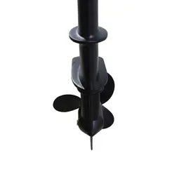 Rabeta Vertical Bristol Alumínio Preta para Motor 6,5 cv Eixo 7/8"
