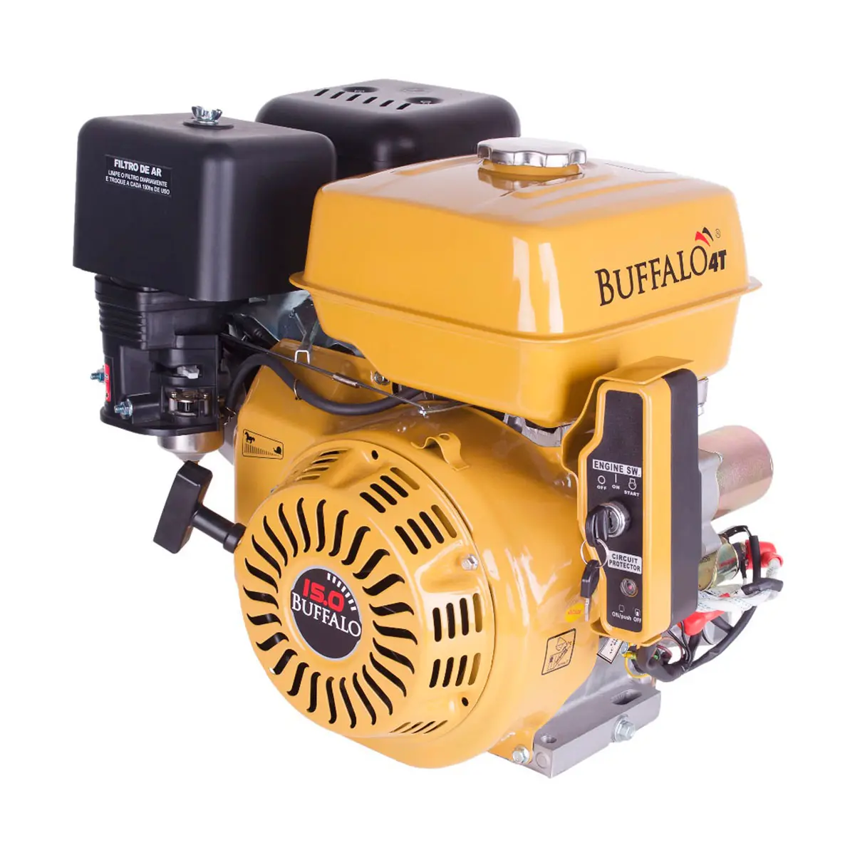 Rabeta Elite Pantaneiro 2,2m e Motor Buffalo 15cv Partida Elétrica BFG 61501