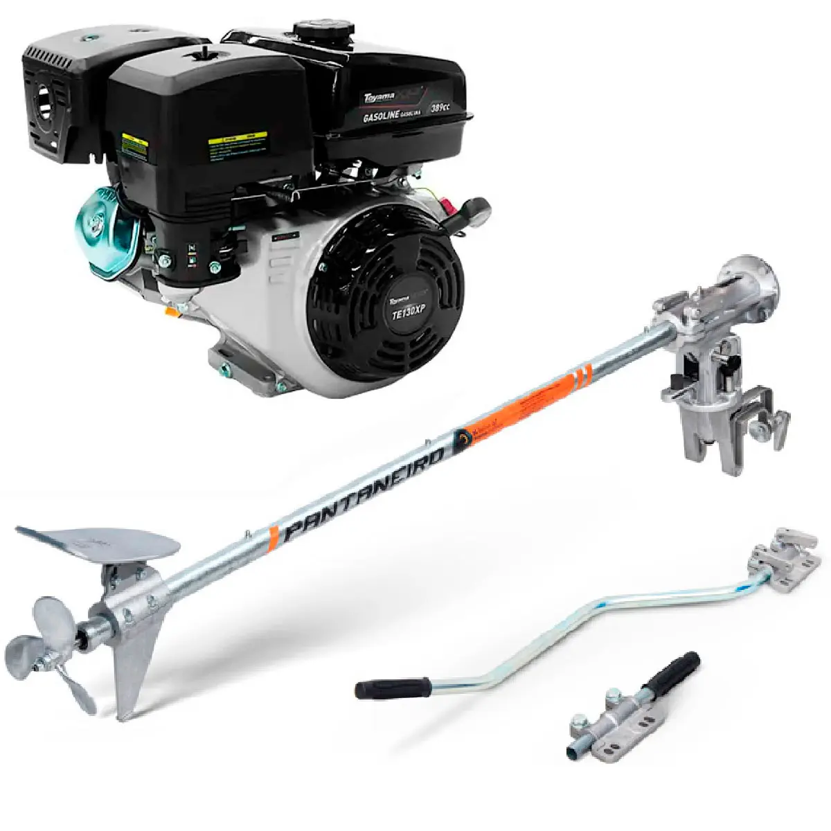 Rabeta Elite Pantaneiro 2,2m e Motor Toyama a Gasolina 13cv 004-009