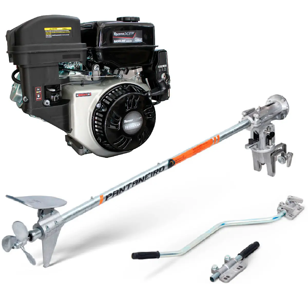 Rabeta Elite Pantaneiro 2,2m e Motor Toyama a Gasolina 15cv Partida Elétrica 004-038