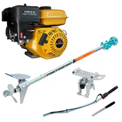 Rabeta Master Plus Pantaneiro 2,2m e Motor Buffalo 7,0cv BFG